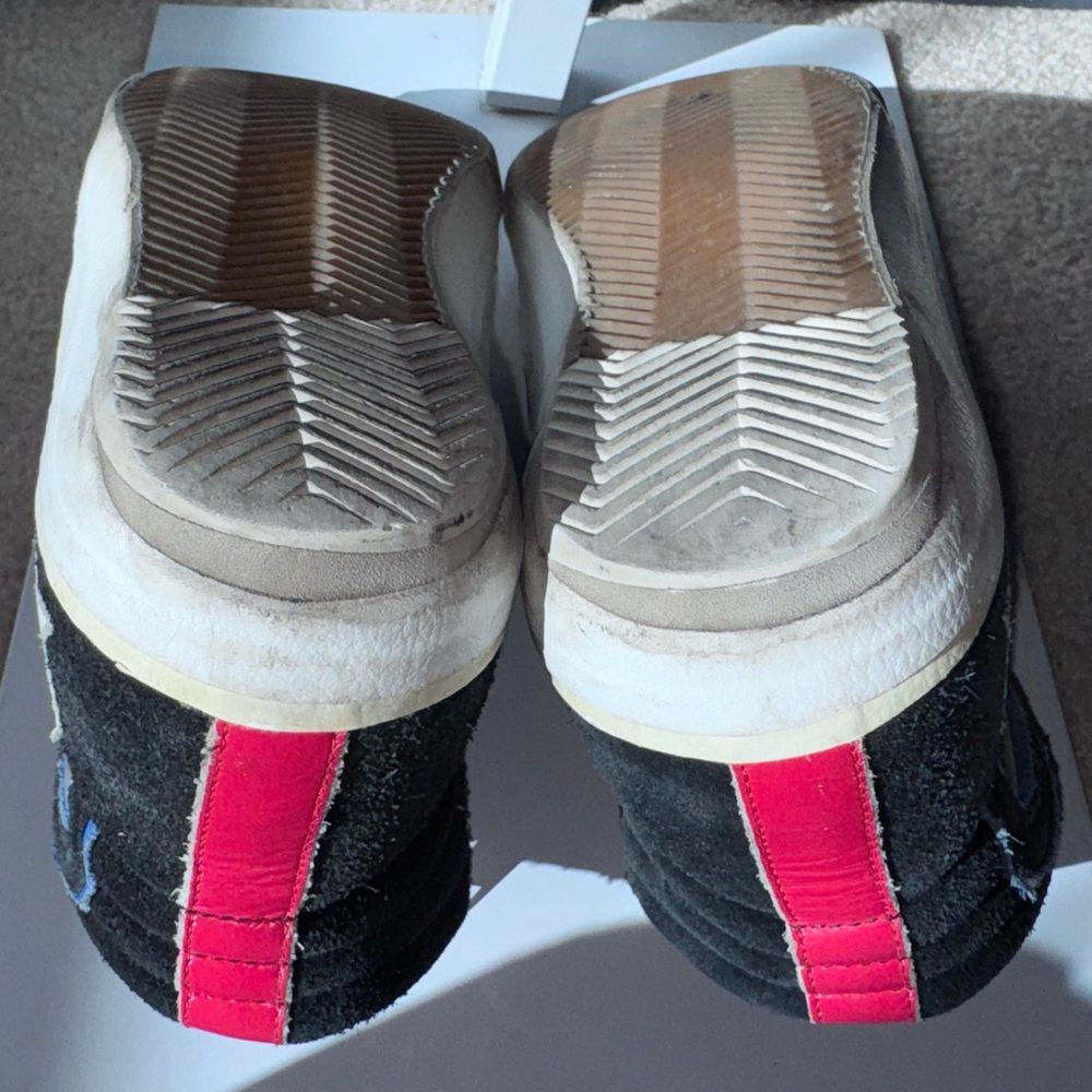 Golden Goose Slide Hi-Top Sneakers Taupe/Black/Blue/Red Partial Resole EUR 39 - Picture 16 of 16